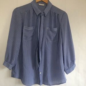 Striped Button Down Blouse